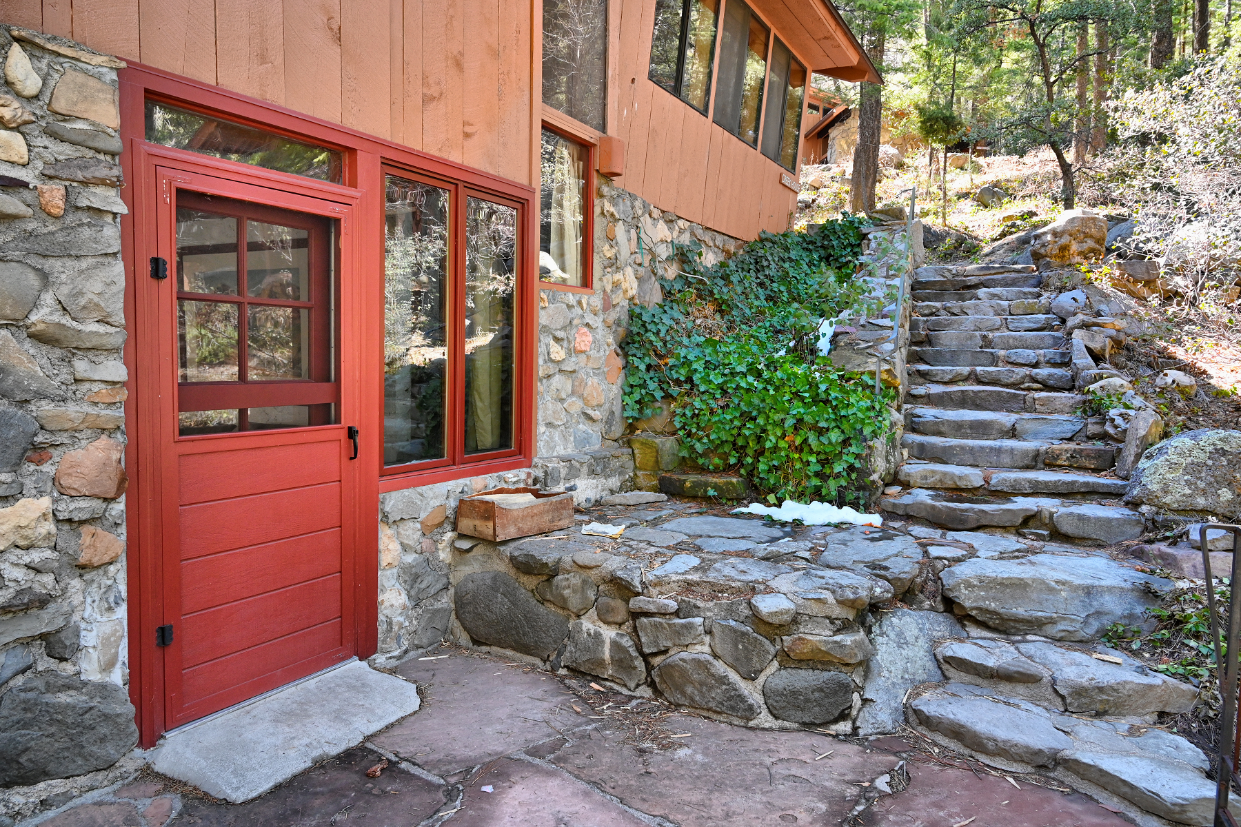 Creek House in Oak Creek Forest House Resort Sedona Outdoor Stairs